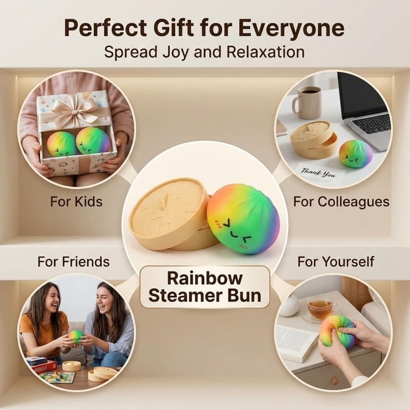 Glitter Bao Bun Squeeze Toy Ka - огляд і ціна Bao Steamer Bamboo