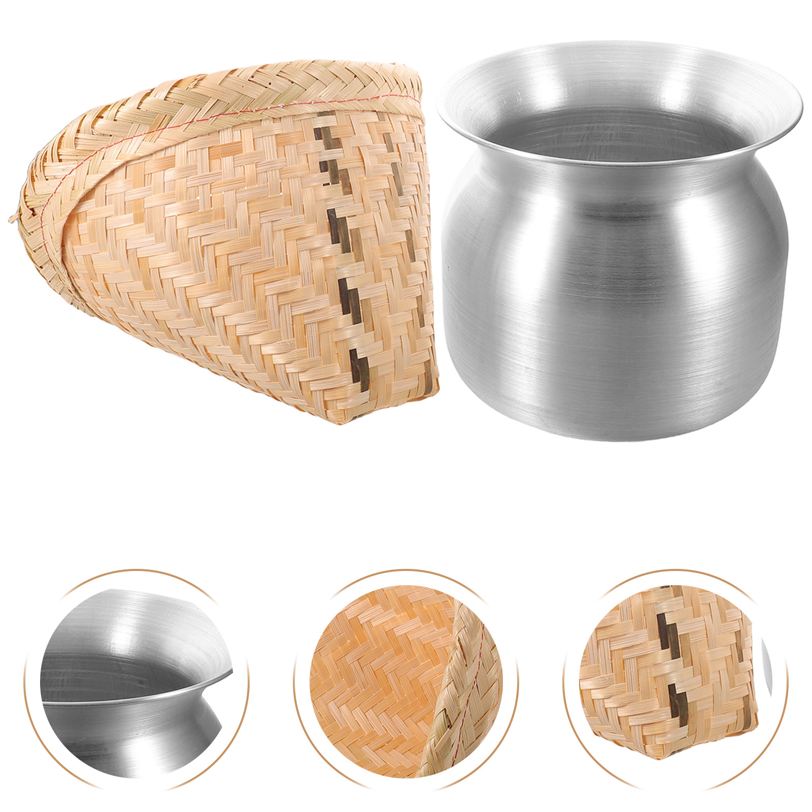 1Set Sticky Rice Steamer Pot B - огляд і ціна Bao Steamer Bamboo
