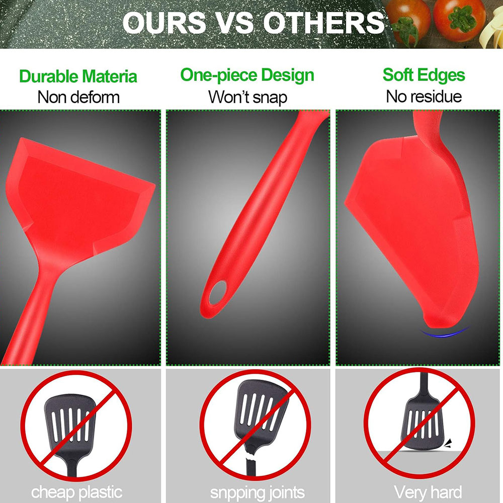 Red BK Non-Stick Silicone Turn - огляд і ціна Okonomiyaki Spatula